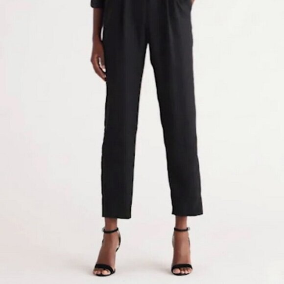 Eliza J Black Sequin Bodice Mixed Media Jumpsuit - Picture 2 of 4